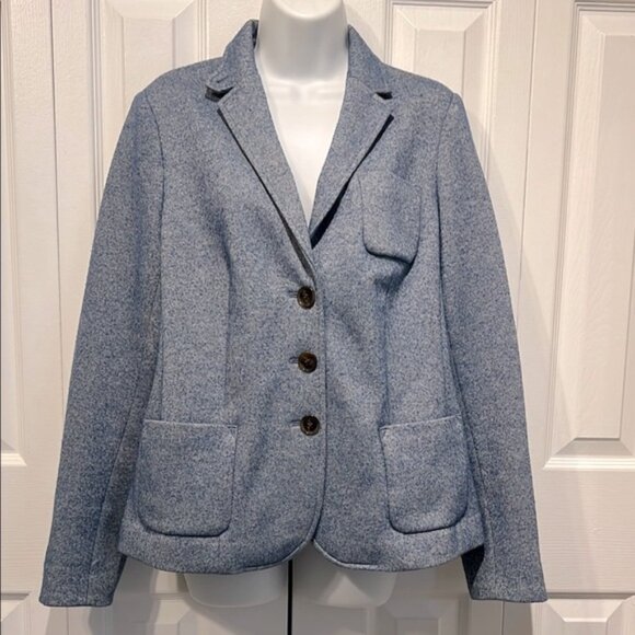 Talbots Jackets & Blazers - Talbots Heathered Blue Blazer with Pockets Size 10